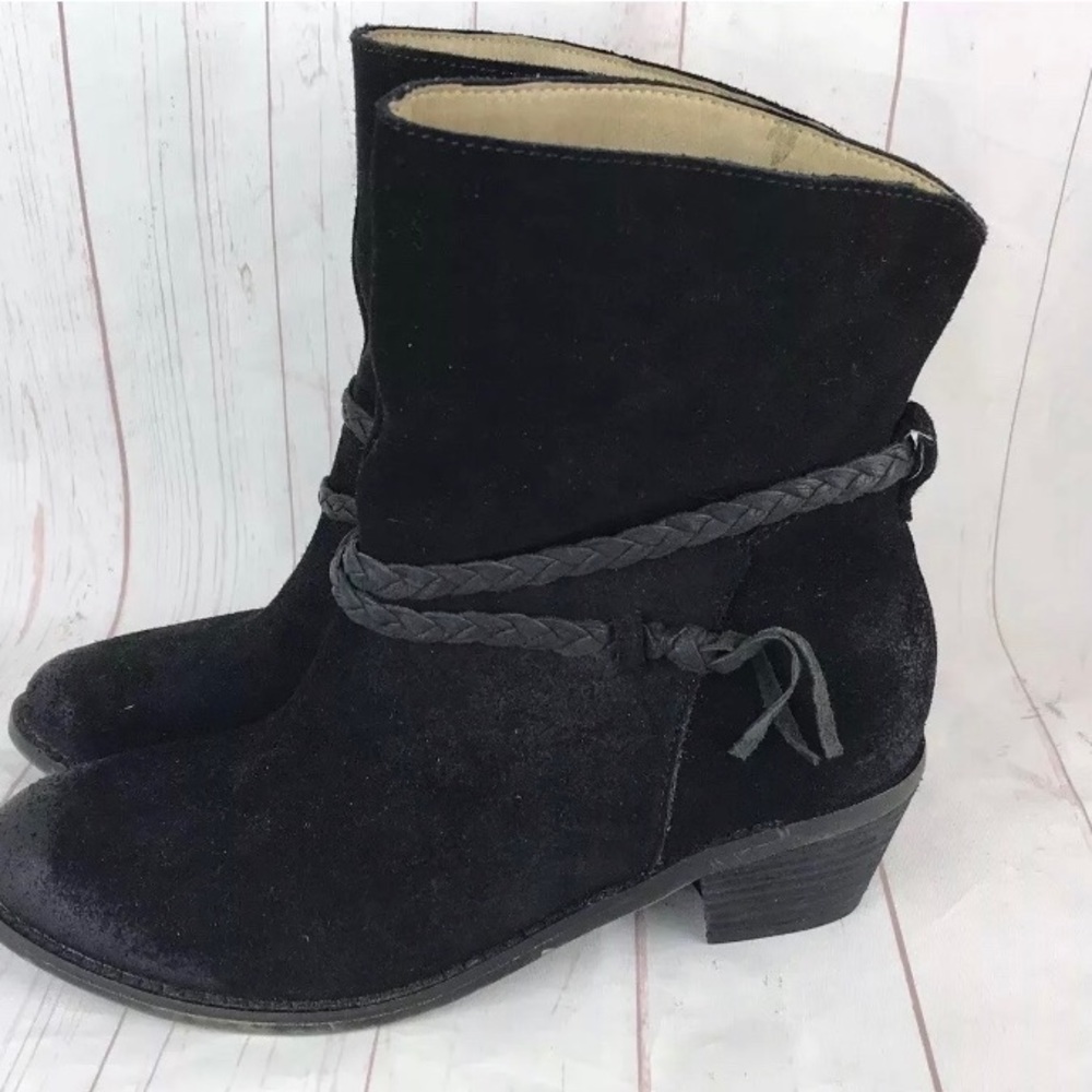 Anthropologie Latigo Black Suede Boots